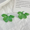 Allmatch Inlaid Pearl Flower Leaf Earrings For Women Alloy Electroplating Style Plants Flowers