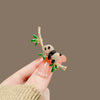 Allmatch Ladies Highend Alloy Animal Panda Brooch With Electroplating Treatment