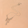 Allmatch Lava Alloy Necklace With Geometric Pattern And Electroplating Treatment Water Wave Chain Style Unisex