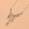 Allmatch Lava Alloy Necklace With Geometric Pattern And Electroplating Treatment Water Wave Chain Style Unisex