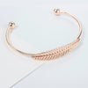 Allmatch Leaf Alloy Bracelet With Electroplating Natural Style