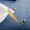 Allmatch Leaf Alloy Bracelet With Electroplating Natural Style