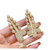 Allmatch Light Luxury Alloy Pearl Rhinestone Duckbill Hair Clip For Girls Set With Diamonds