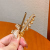 Allmatch Light Luxury Alloy Pearl Rhinestone Duckbill Hair Clip For Girls Set With Diamonds