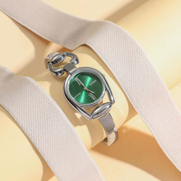 Allmatch Purple Aurora Dial Square Bracelet Watch For Students Alloy Material Fashion Style