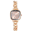 Allmatch Purple Aurora Dial Square Bracelet Watch For Students Alloy Material Fashion Style