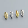 Allmatch Women's Geometric S925 Silver Ear Ring With Electroplating Design