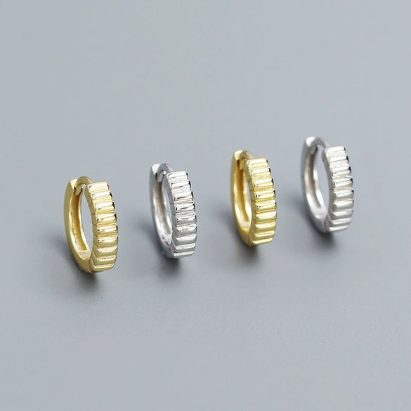 Allmatch Women's Geometric S925 Silver Ear Ring With Electroplating Design