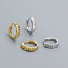 Allmatch Women's Geometric S925 Silver Ear Ring With Electroplating Design