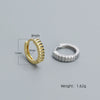 Allmatch Women's Geometric S925 Silver Ear Ring With Electroplating Design