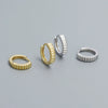 Allmatch Women's Geometric S925 Silver Ear Ring With Electroplating Design