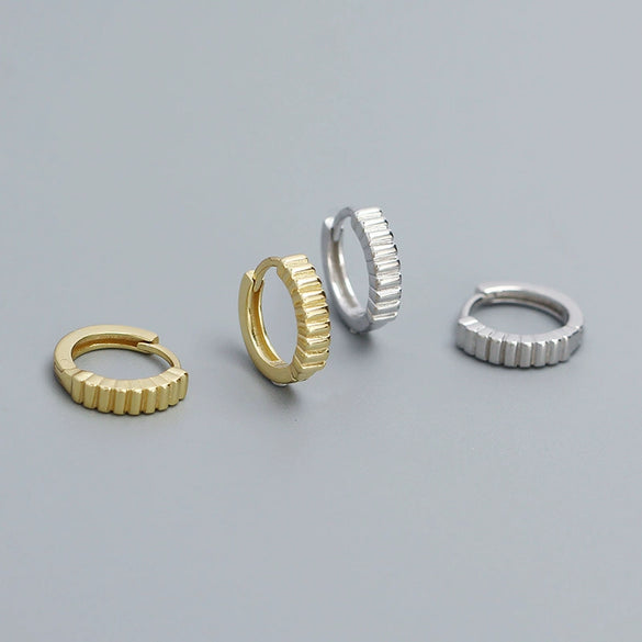 Allmatch Women's Geometric S925 Silver Ear Ring With Electroplating Design