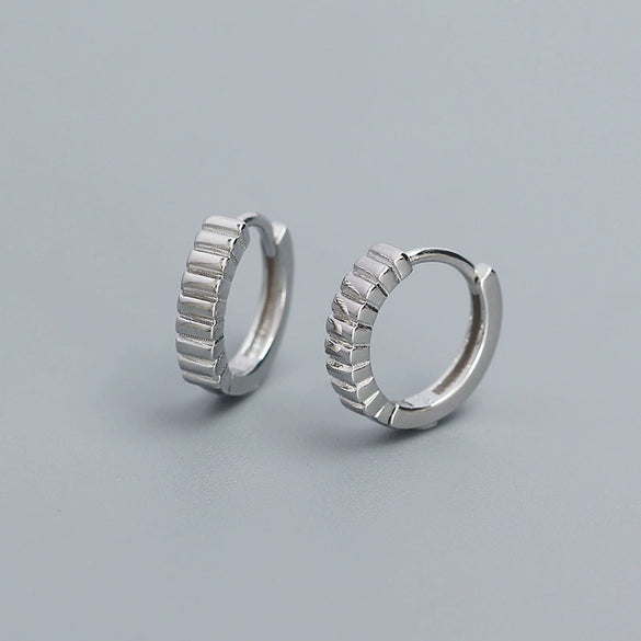 Allmatch Women's Geometric S925 Silver Ear Ring With Electroplating Design