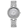 Allmatch Women's Leisure Watch With Quicksand Ball Rhinestone Alloy Case And Stainless Steel Buckle Round Dial