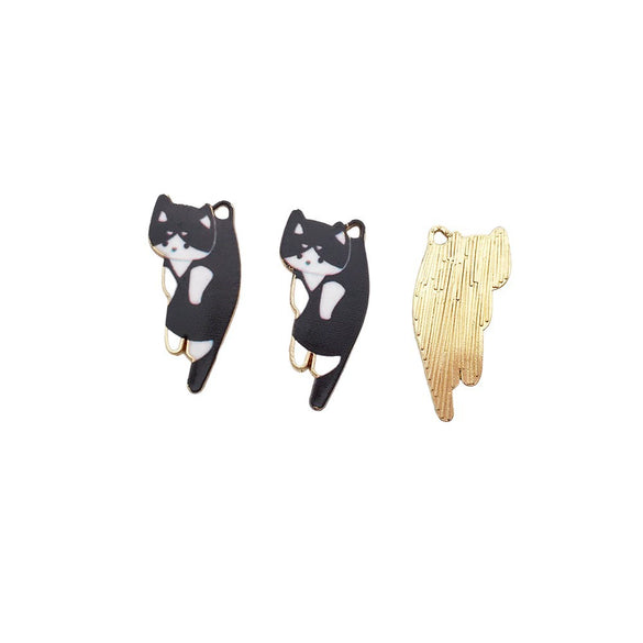 Alloy Accessories With Dripping Oil Design And Cat Animal Style