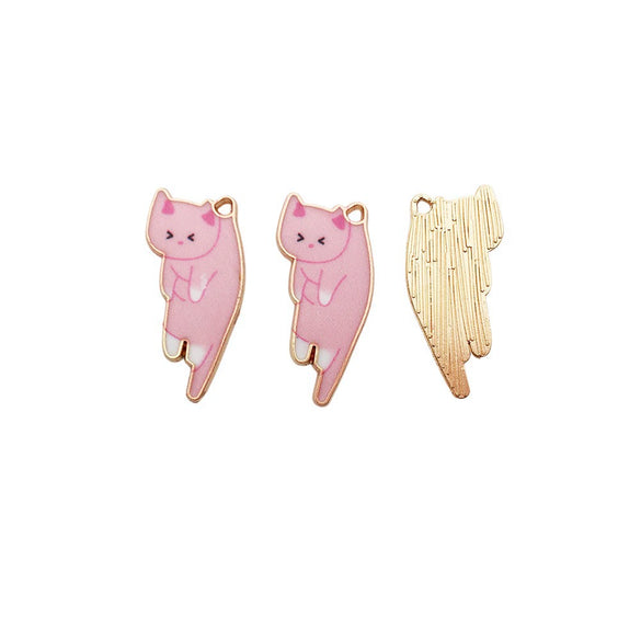 Alloy Accessories With Dripping Oil Design And Cat Animal Style