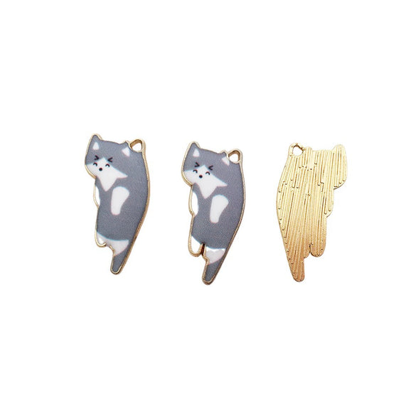 Alloy Accessories With Dripping Oil Design And Cat Animal Style