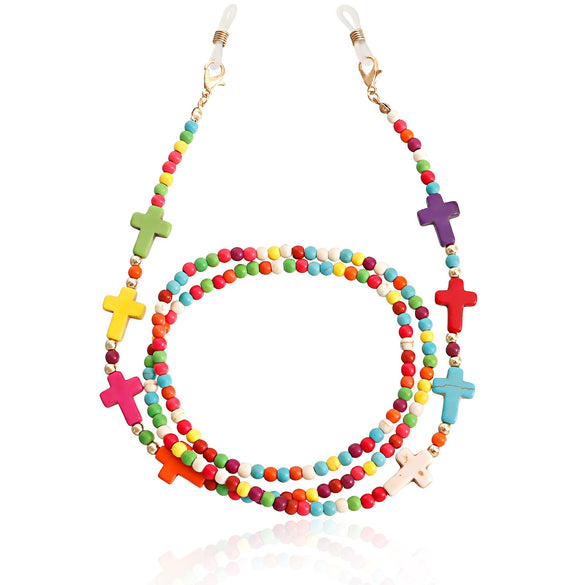 Alloy Acrylic Pearl Beaded Glasses Chain And Mask Chain Fashion Eyewear Holder Necklace