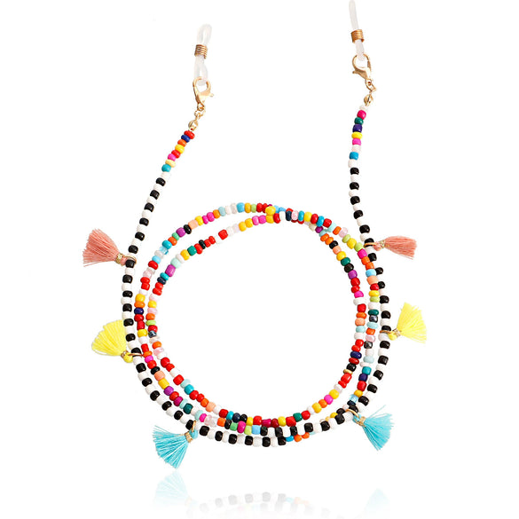 Alloy Acrylic Pearl Beaded Glasses Chain And Mask Chain Fashion Eyewear Holder Necklace