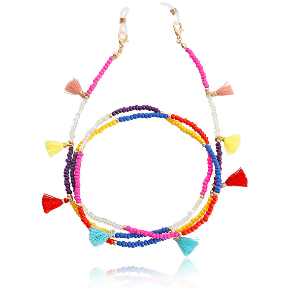Alloy Acrylic Pearl Beaded Glasses Chain And Mask Chain Fashion Eyewear Holder Necklace