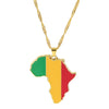 Alloy Africa Map Pendant Necklace With Electroplating Unisex Style