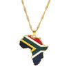 Alloy Africa Map Pendant Necklace With Electroplating Unisex Style
