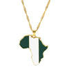 Alloy Africa Map Pendant Necklace With Electroplating Unisex Style