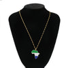 Alloy Africa Map Pendant Necklace With Electroplating Unisex Style