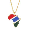 Alloy Africa Map Pendant Necklace With Electroplating Unisex Style