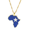 Alloy Africa Map Pendant Necklace With Electroplating Unisex Style