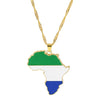Alloy Africa Map Pendant Necklace With Electroplating Unisex Style
