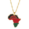 Alloy Africa Map Pendant Necklace With Electroplating Unisex Style