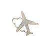 Alloy Aircraft Brooch Natural Style Electroplating For Ladies