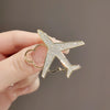 Alloy Aircraft Brooch Natural Style Electroplating For Ladies