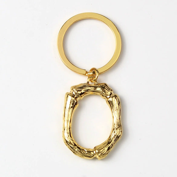 Alloy Alphabet Letter Keychain Pendant Creative Fashion Key Ring And Bag Charm Accessory Gift