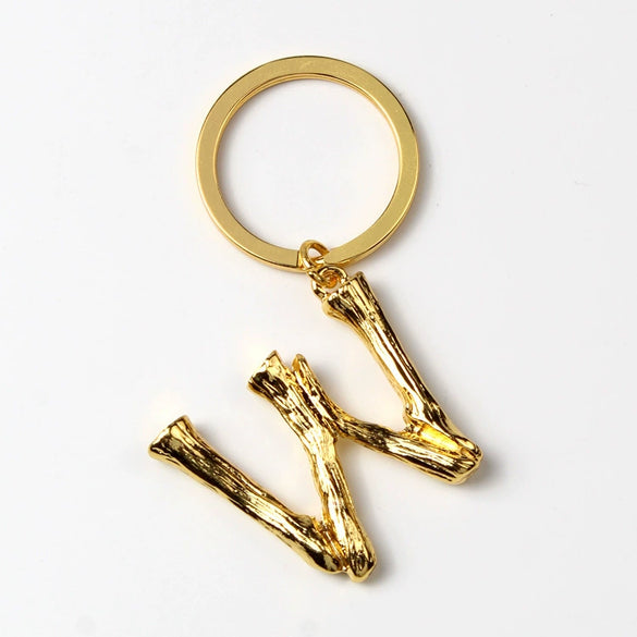 Alloy Alphabet Letter Keychain Pendant Creative Fashion Key Ring And Bag Charm Accessory Gift