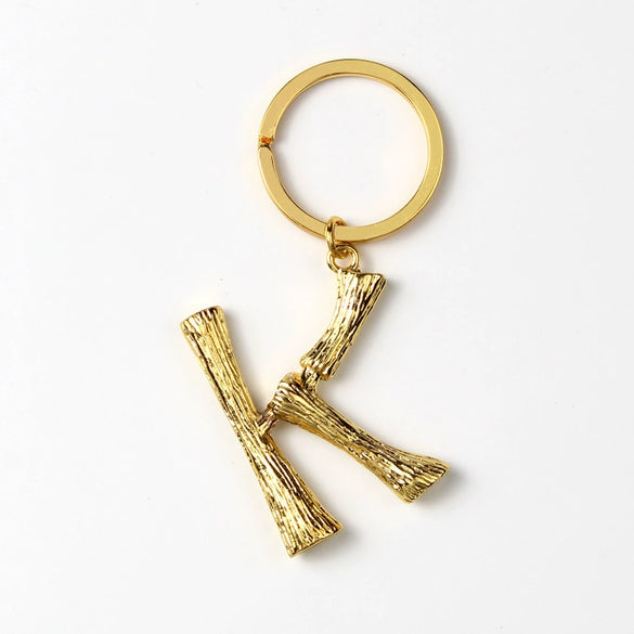 Alloy Alphabet Letter Keychain Pendant Creative Fashion Key Ring And Bag Charm Accessory Gift