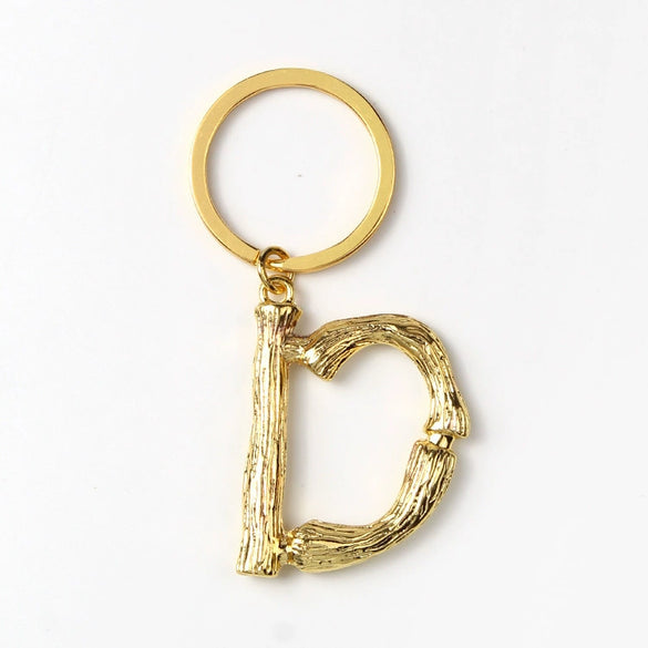 Alloy Alphabet Letter Keychain Pendant Creative Fashion Key Ring And Bag Charm Accessory Gift