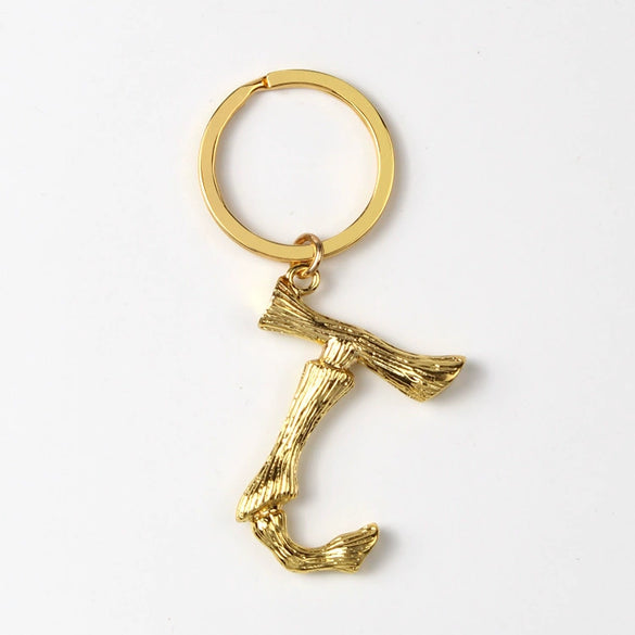 Alloy Alphabet Letter Keychain Pendant Creative Fashion Key Ring And Bag Charm Accessory Gift