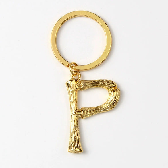 Alloy Alphabet Letter Keychain Pendant Creative Fashion Key Ring And Bag Charm Accessory Gift