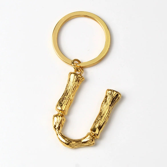 Alloy Alphabet Letter Keychain Pendant Creative Fashion Key Ring And Bag Charm Accessory Gift