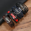 Alloy Anchor Leather Bracelet Handmade Retro Style For Men