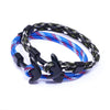 Alloy Anchor Men's Bracelet With Geometric Pattern And Weaving Design