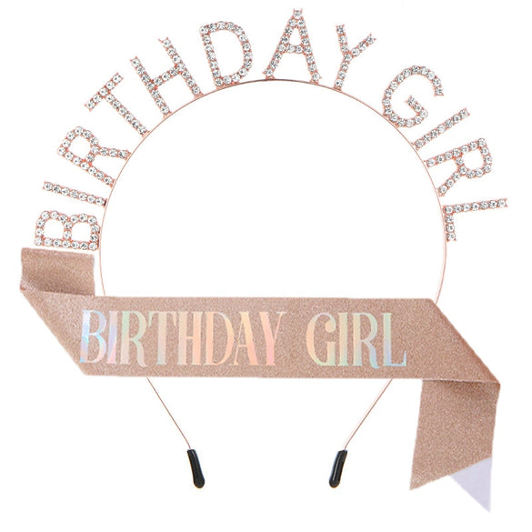 Alloy And Cloth Birthday Crown Hairband And Shoulder Belt Semimanual Semimechanical Process