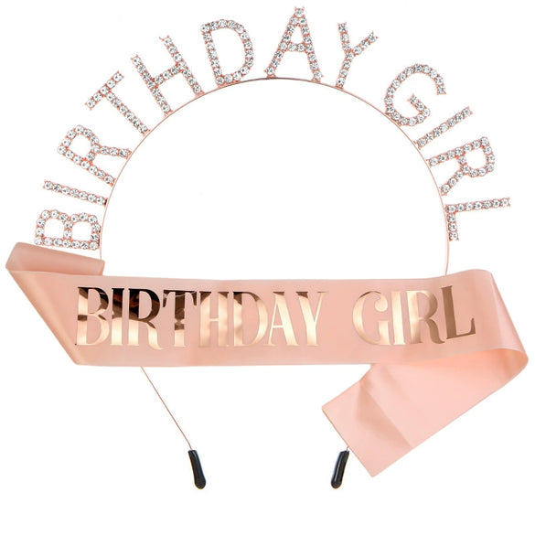 Alloy And Cloth Birthday Crown Hairband And Shoulder Belt Semimanual Semimechanical Process