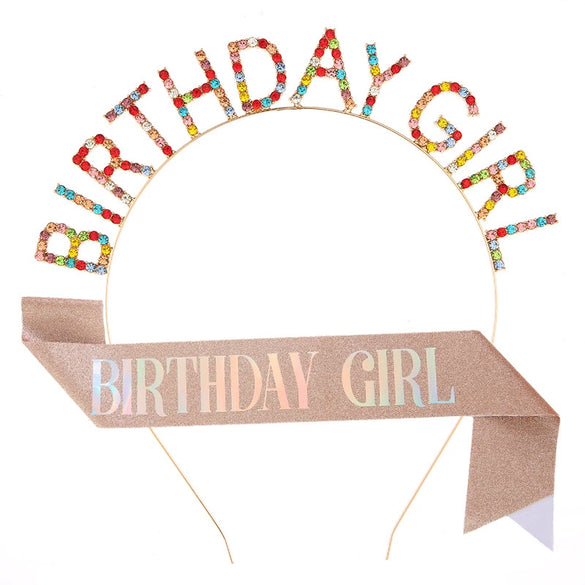 Alloy And Cloth Birthday Crown Hairband And Shoulder Belt Semimanual Semimechanical Process