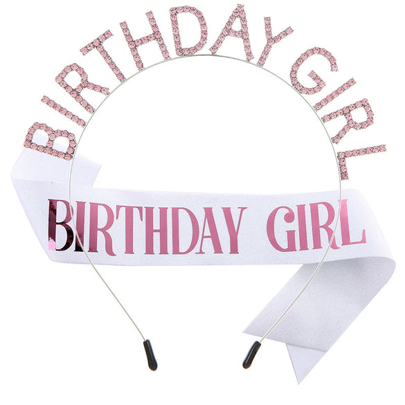 Alloy And Cloth Birthday Crown Hairband And Shoulder Belt Semimanual Semimechanical Process