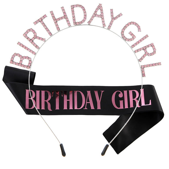Alloy And Cloth Birthday Crown Hairband And Shoulder Belt Semimanual Semimechanical Process