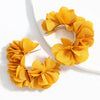 Alloy And Cloth Flower Cshaped Earrings For Women Fashion Style