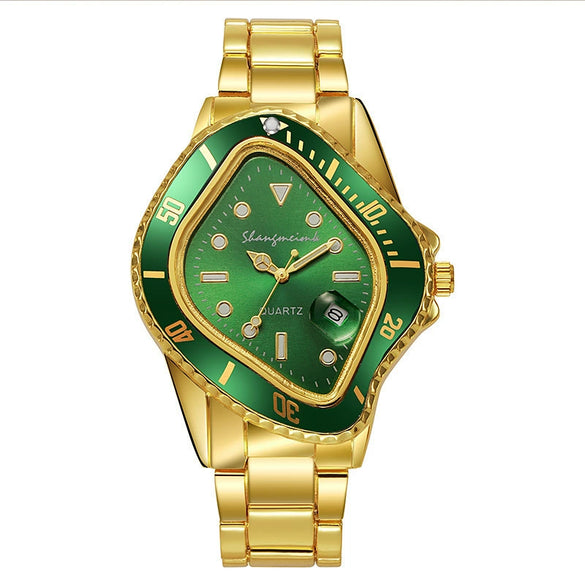 Alloy And Fine Steel Twisted Casual Waterproof Quartz Watch
